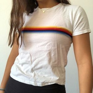 Short sleeve Brandy Melville classic rainbow tee